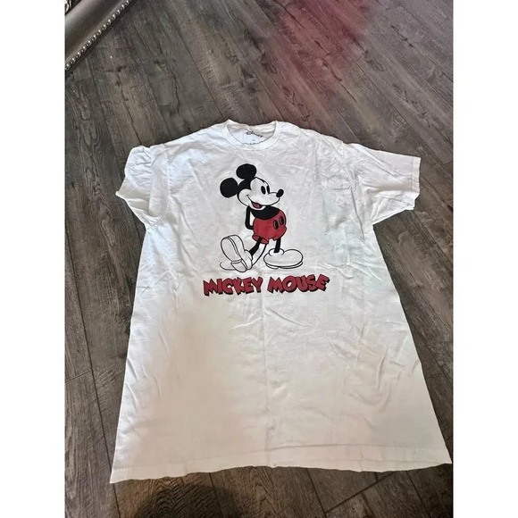 Disney Mickey Mouse White Double-Sided Front and Back Graphic T-Shirt Size XL - Picture 1 of 3